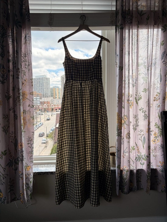 Princess Polly Dresses & Skirts - Princess Polly Black and Cream Plaid Maxi Dress